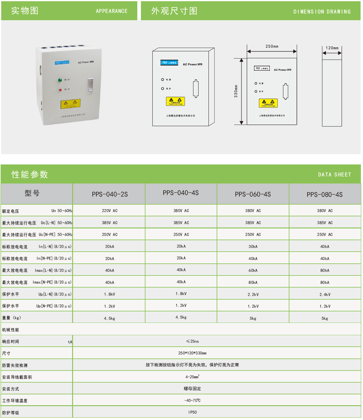PPS-040-4S雷迅电源防雷箱：智能防护，守护用电安