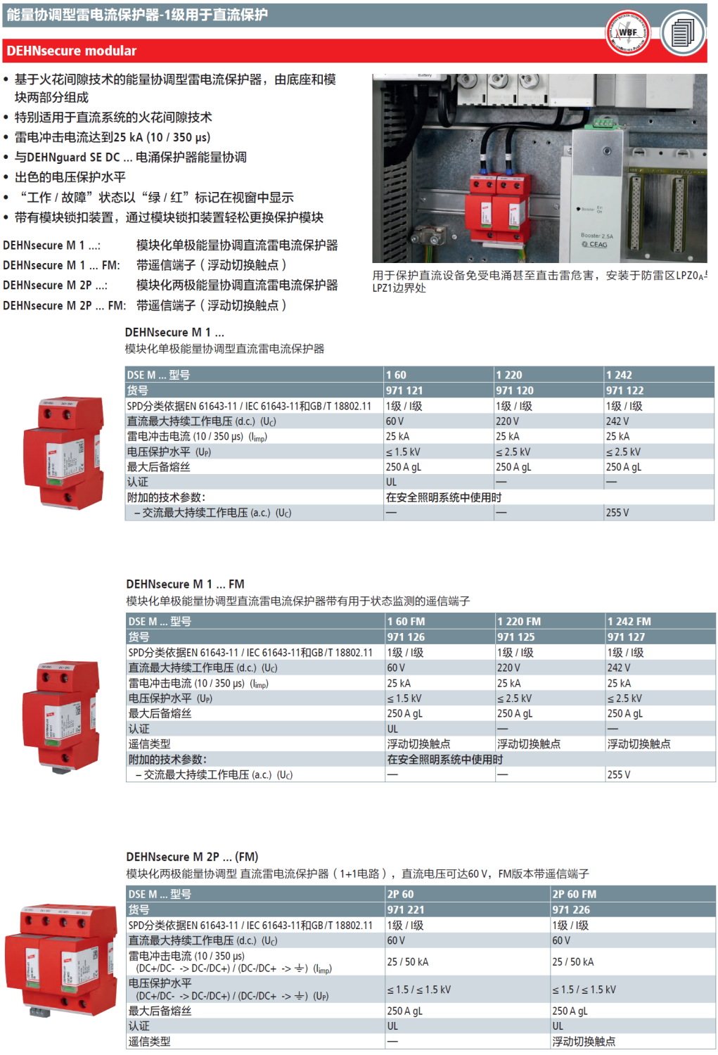 DSE M 1 60 FM：DEHN高效直流电流保护器，引领能量协调技术新潮流