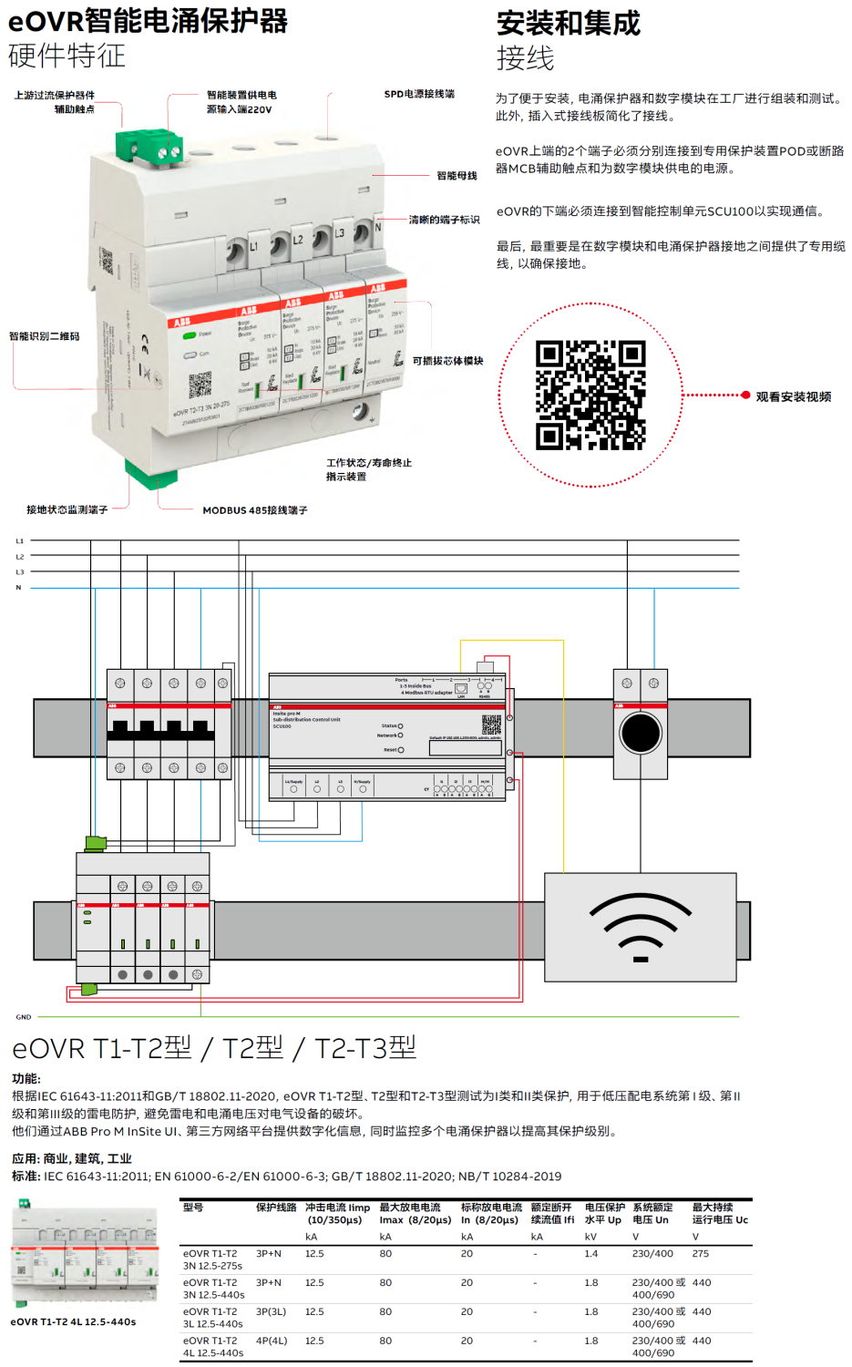 eOVR T1-T2 4L 12.5-440S ABB电涌保护器引领行业