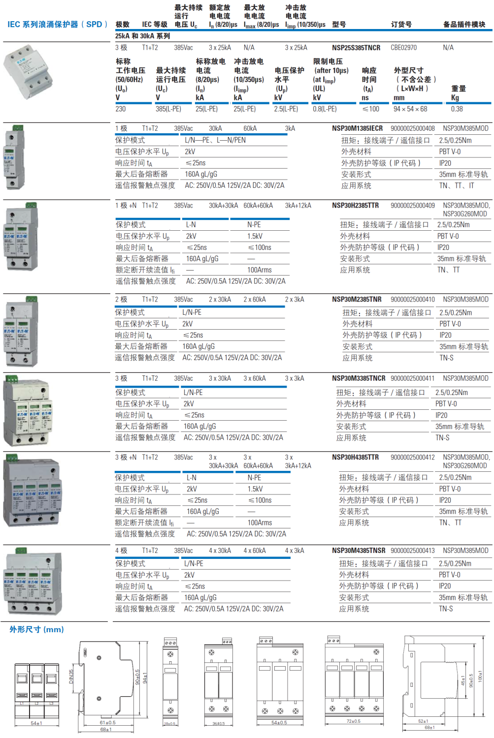 NSP30H4385TTR EATON伊顿电源防雷器：高效浪涌保护的工业级解决方案