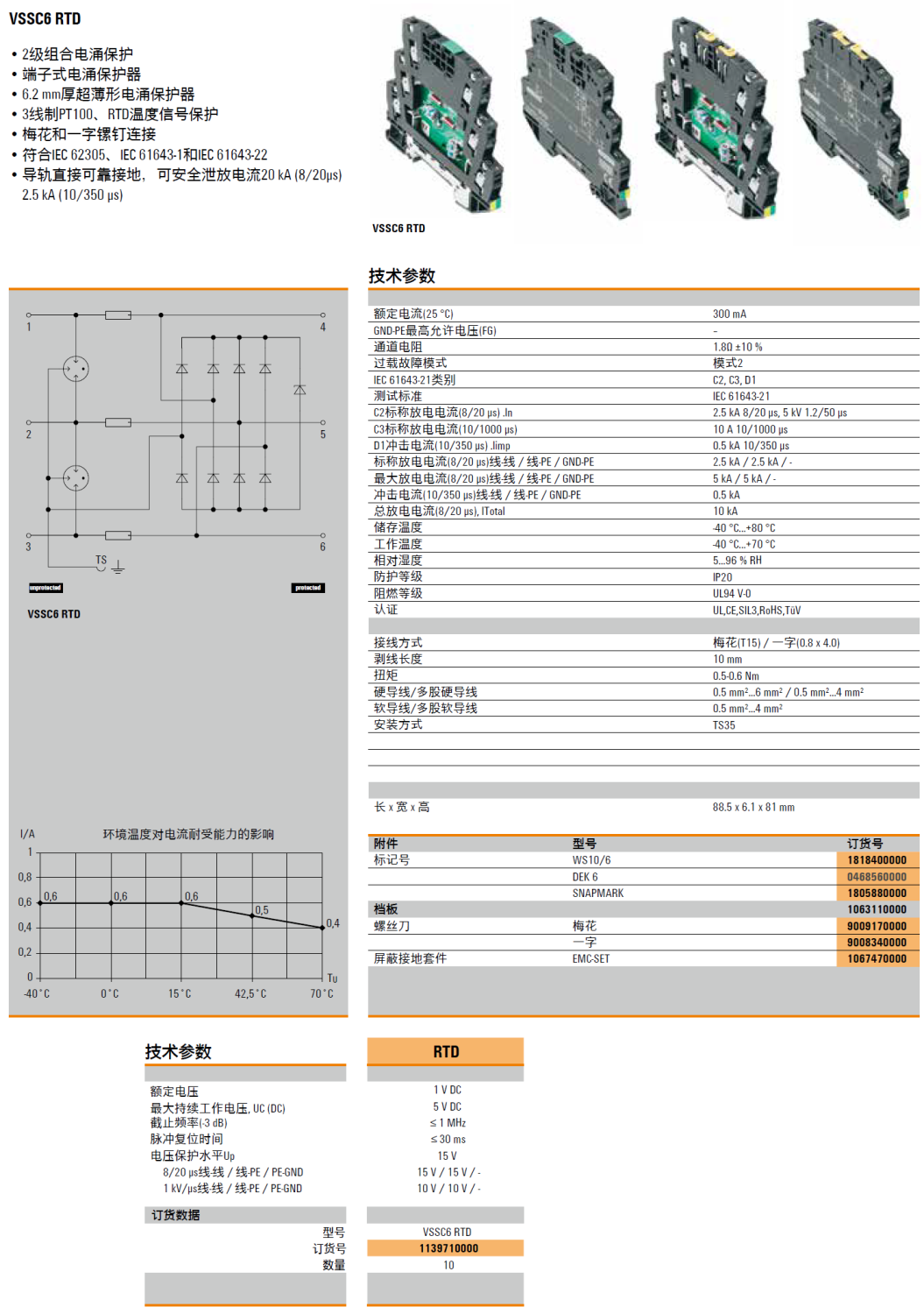 VSSC6 RTD(1139710000)，档板(1063110000)，WS10/6(1818400000)，DEK 6(0468560000)，SNAPMARK(1805880000)，梅花螺丝刀(9009170000)，一字螺丝刀(9008340000)，EMC-SET(1067470000)